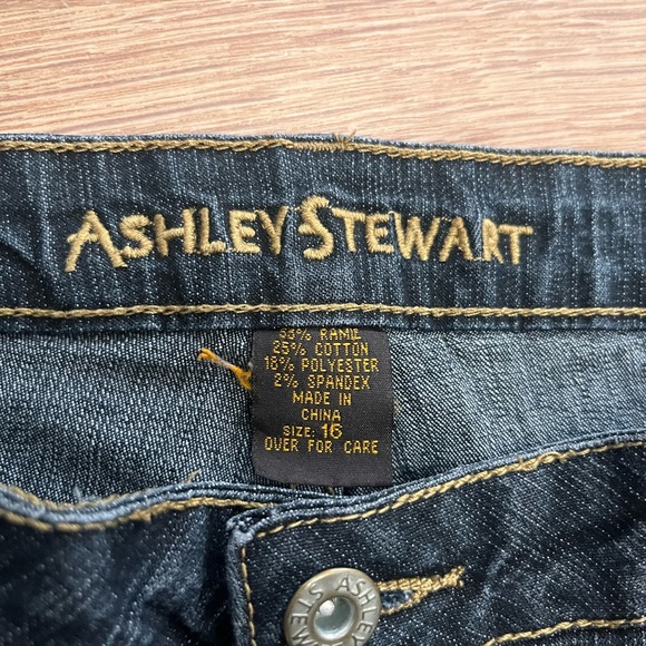 Ashley Stewart dark wash jeans, straight leg, size 16 - Picture 3 of 5
